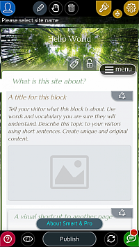 Potpuno opremljen alat za izradu web stranica na vašem telefonu