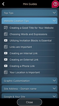 Ako imate pitanje, odaberite crvenu ikonu u donjem lijevom kutu.