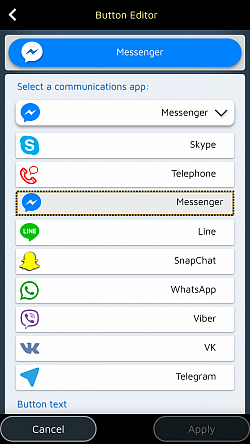 Izradite namjenske gumbe za WhatsApp, Messenger, Line, Skype, ...